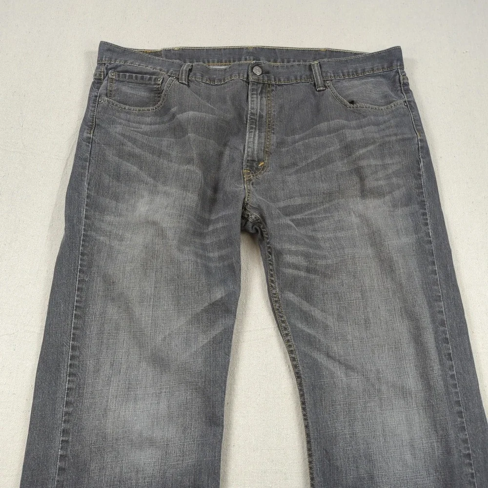 Levis Jeans Mens 44x28* Gray 527‎ Boot Cut Western Cowboy Faded Hemmed